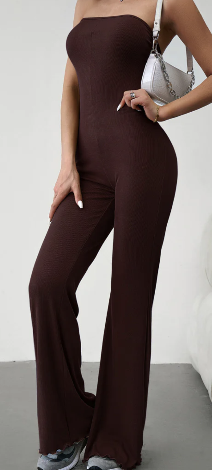 New women's elegant temperament slim sexy tube top jumpsuit