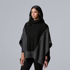 Black Poncho Sweater